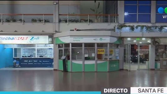 Paro general: Escasa actividad en la Terminal de Ómnibus de Santa Fe