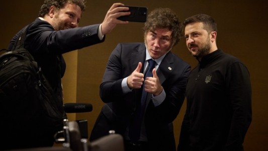 Milei se reunió con Volodímir Zelenski en la Cumbre Global por la Paz