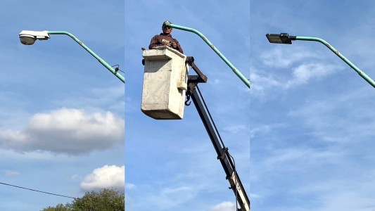 Santo Tomé: instalan luces led en el Acceso Norte