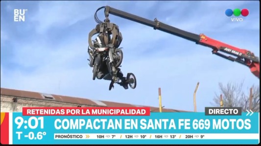 Santa Fe: se compactan casi 700 motos retenidas