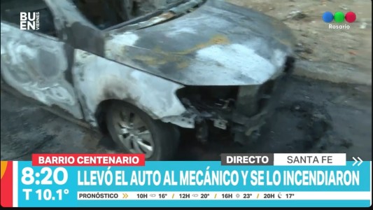 Llevó el auto al mecánico y se lo incendiaron