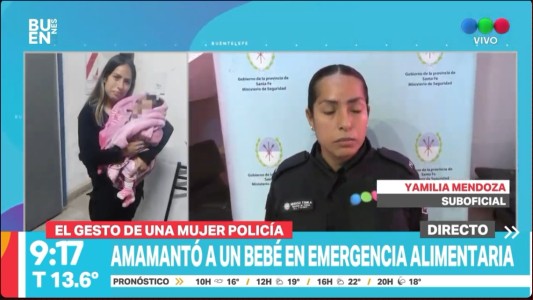 Policía amamantó a bebé ante su llanto: "me salió el instinto maternal"