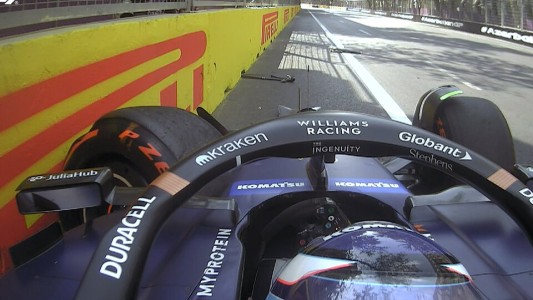 Tras el choque de esta mañana, Colapinto mejoró su tiempo en la segunda práctica libre