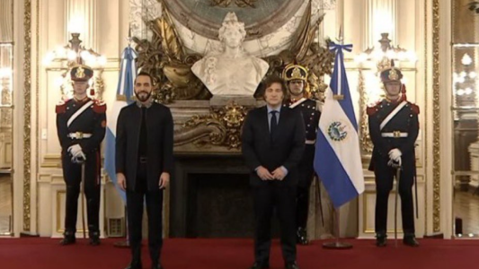 Milei recibió a Bukele en la Casa Rosada