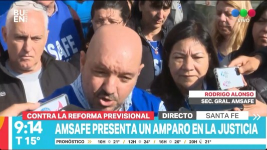 Reforma Jubilatoria: Amsafe presentó esta mañana un amparo en la Justicia
