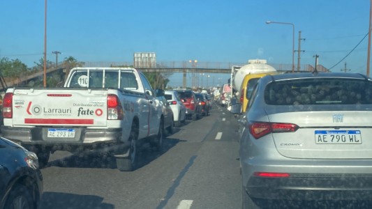 Video: un accidente generó complicaciones en la circulación por la Ruta Nacional 168