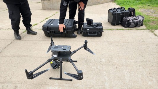 Se controla el tránsito en la Av. Circunvalación Oeste con drones