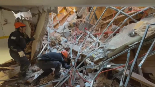 Así quedó el interior del hotel que se derrumbó en Villa Gesell