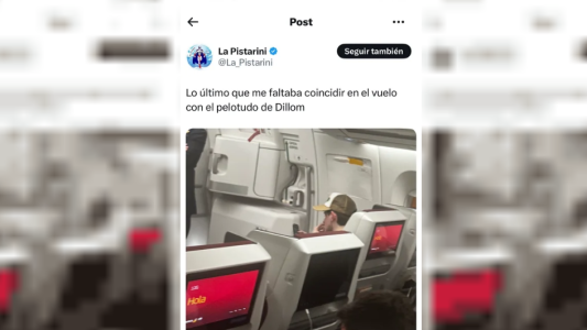 "Mirá que te arranco la cabeza": el fuerte cruce de Dillom con un famoso twittero en un avión