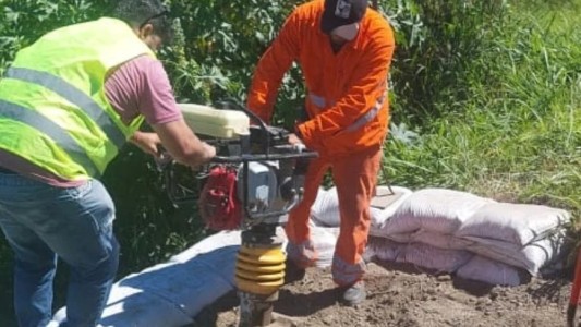 Se reparó el socavón entre la Ruta Provincial 1 y la Ruta Nacional 168