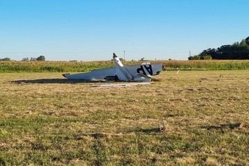 Pergamino: una avioneta se estrelló y murió el piloto