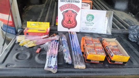 Se secuestraron más de 800 tipos de artefactos de pirotecnia en un comercio de Guadalupe Oeste