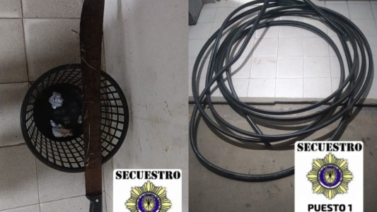 Detuvieron a un hombr mientras robaba cable en la Ruta Provincial 1