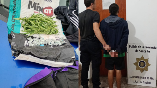 En Arroyo Leyes, detuvieron a un joven con envoltorios de marihuana