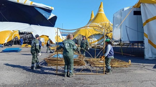 Tras los destrozos por la tormenta, el circo de Flavio Mendoza se traslada a la Estación Belgrano