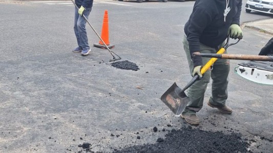 El Municipio reparó más de 50 baches en una sola jornada