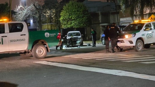 Fuerte accidente frente al parque Juan de Garay