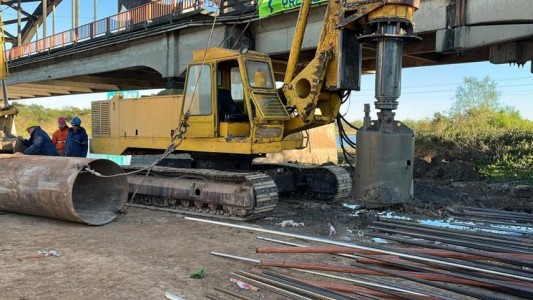 Comienzan a colocarse los pilotes en el nuevo puente entre Santa Fe y Santo Tomé