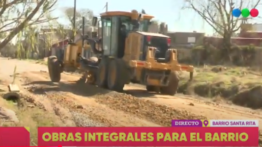 Avanza la intervención urbana en Barrio Santa Rita