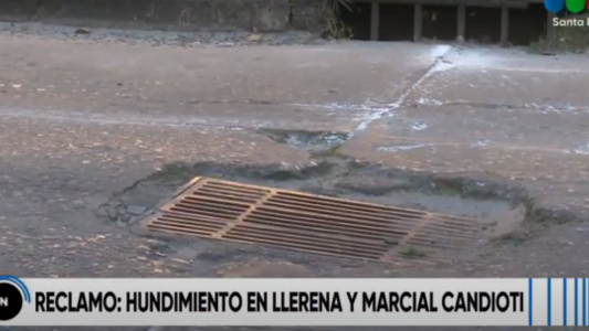 Hundimiento del pavimento en barrio Sargento Cabral: vecinos reclaman una solución