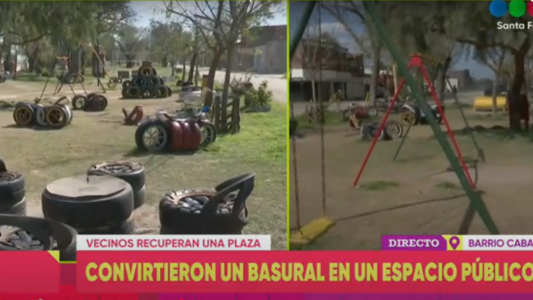 Los vecinos de Barrio Cabal convirtieron un basural en una plaza