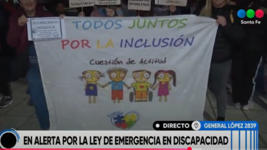 Debido al mal tiempo, reprograman la marcha por la Ley de Emergencia en Discapacidad en Santa Fe