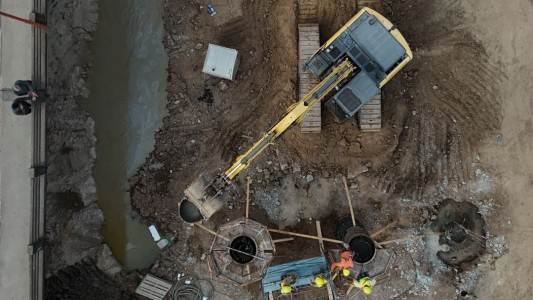 Nuevo Puente Santa Fe-Santo Tomé: ya fueron hormigonadas las tres primeras columnas