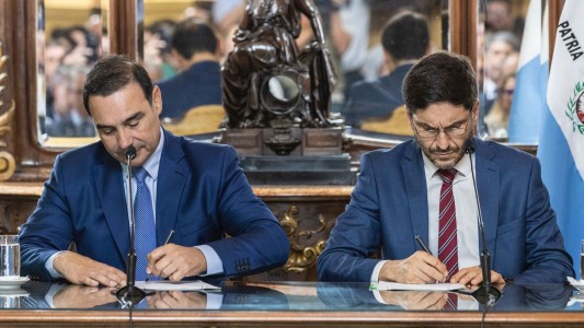 Pullaro y Valdés sellaron un acuerdo para impulsar la integración regional y la obra pública