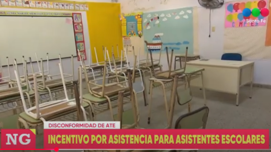 Asistentes escolares cobrarán premio por asistencia perfecta y ATE cuestiona la medida