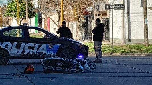 Fuerte accidente en la esquina de Risso y Alberdi