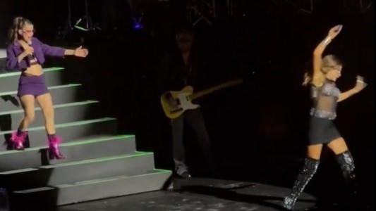 Catherine Fulop sufrió una tremenda caída en pleno show de Erreway