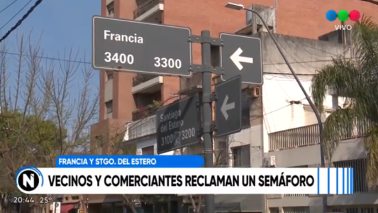 Vecinos y comerciantes de Francia y Santiago del Estero piden semáforo para mejorar la seguridad vial