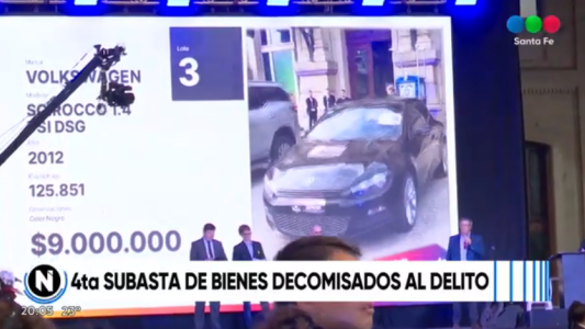 Se realizó la 4° subasta de bienes decomisados al delito en Santa Fe