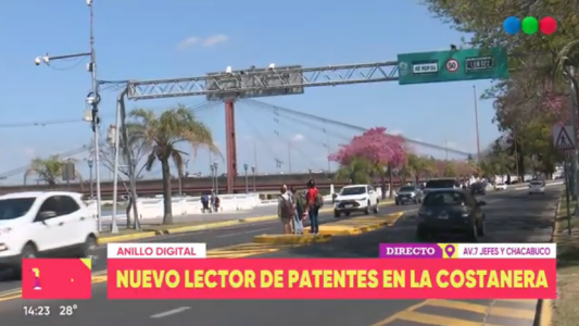 Ya funciona el nuevo lector de patentes de la Costanera Este
