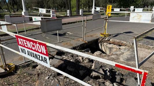 Detectaron socavones y hundimientos en el puente del Parque Garay