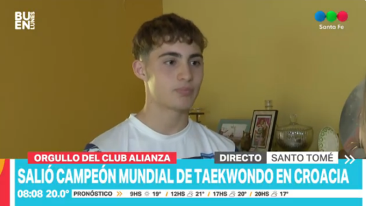 César Busca, el campeón del mundo de Taekwondo que emociona a Santo Tomé