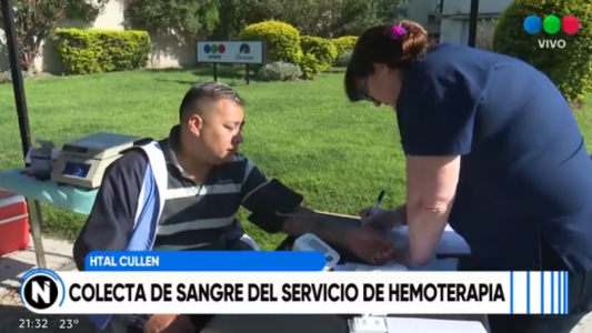 Nueva campaña de donación de sangre del Hospital Cullen frente a Telefe Santa Fe