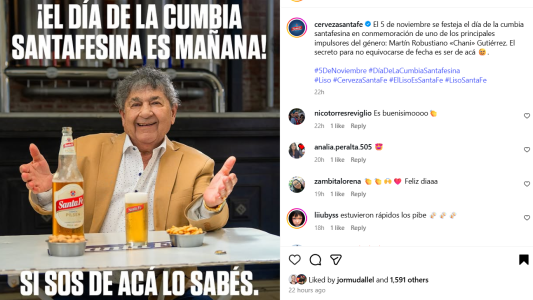 Cerveza Santa Fe y una rápida reacción a un posteo en redes que se hizo viral