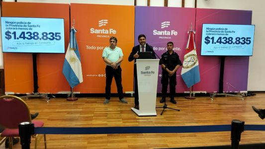 Pullaro anunció aumento salarial para la Policía de Santa Fe: el piso será de $1.350.000