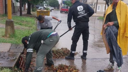 Lluvia en Santa Fe: se reaizan trabajos de desobstrucción y limpieza