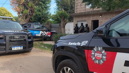 Allanamiento en calle Huergo al 3900 en la mañana de este jueves