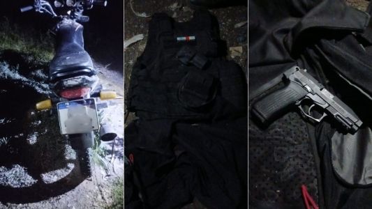 Recuperaron el arma, el chaleco y la moto robados a una policía en la Autopista Santa Fe–Rosario