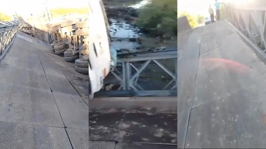 Colapsó un puente bailey en la ruta 69S y volcó un camión: no hay heridos