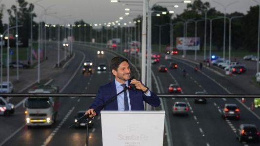 Pullaro inauguró el tercer carril de la Autopista Rosario - Santa Fe