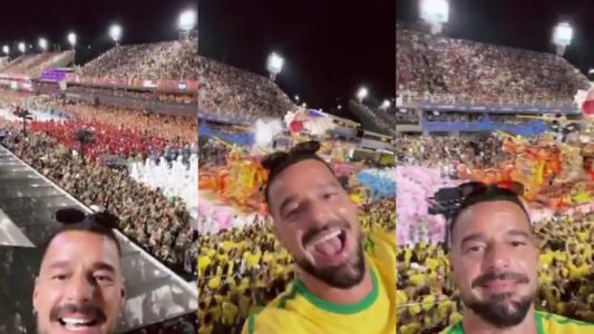 Ricky Martin sorprendió con su presencia en los carnavales en Río de Janeiro