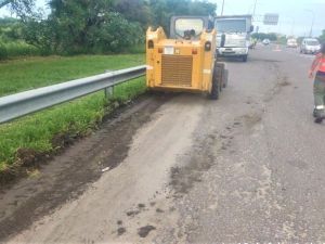 Vialidad Nacional realiza tareas de mantenimiento sobre la Ruta Nacional N° 168