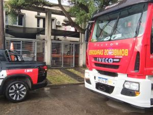 Se incendió parte de una vivienda en calle Agustín Delgado al 2400