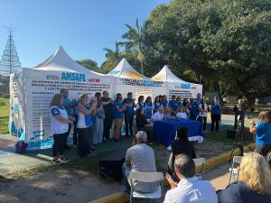 AMSAFE instaló la Carpa Blanca docente en Reconquista cómo símbolo de protesta