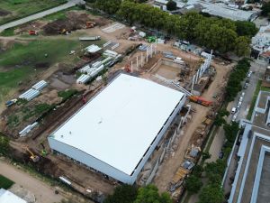 Avanza la construcción del Centro Acuático Provincial para los Juegos Suramericanos