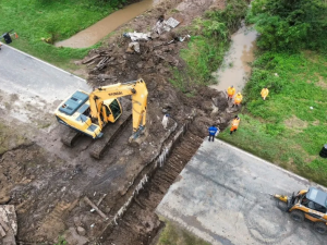 La Provincia intervino en la Ruta 34 y logró reabrir el paso en Lehmann